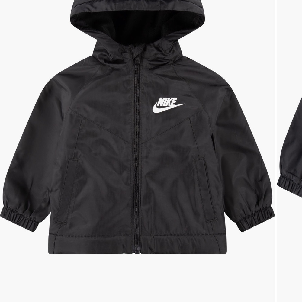 Nike Black Fleece Lined Windbreaker Jacket 3T like new